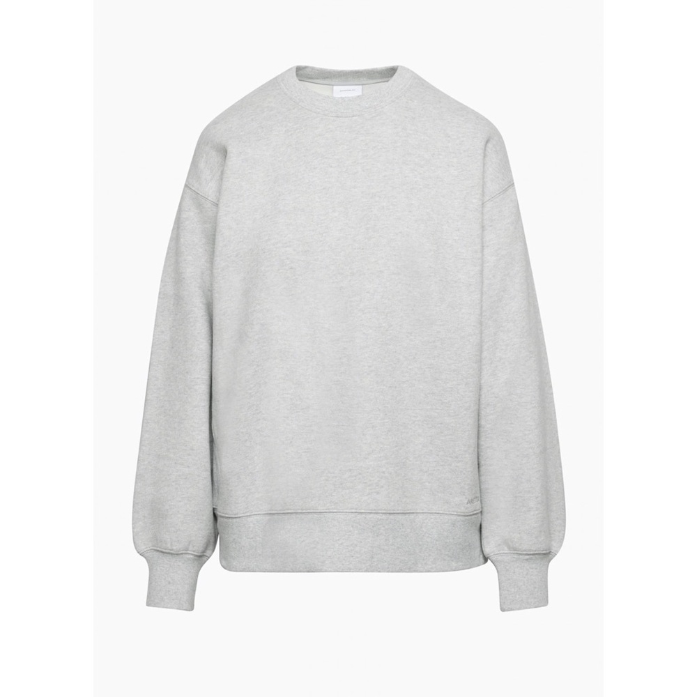 Aritzia Cozy Fleece Boyfriend Crew Sweatshirt in heather chrome, size XS